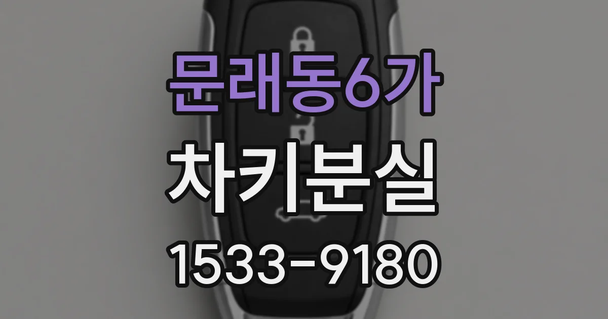 문래동6가 차키분실