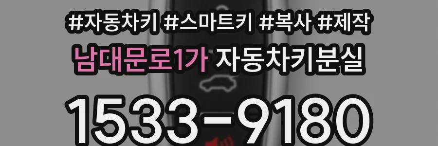 남대문로1가 자동차키분실