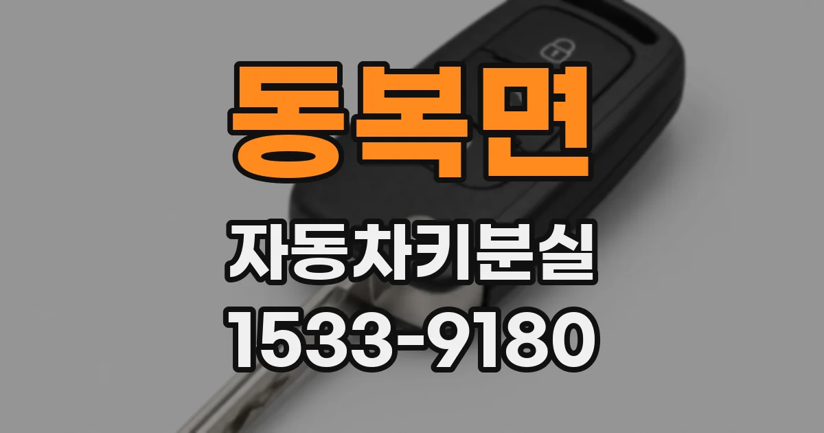 동복면 자동차키분실