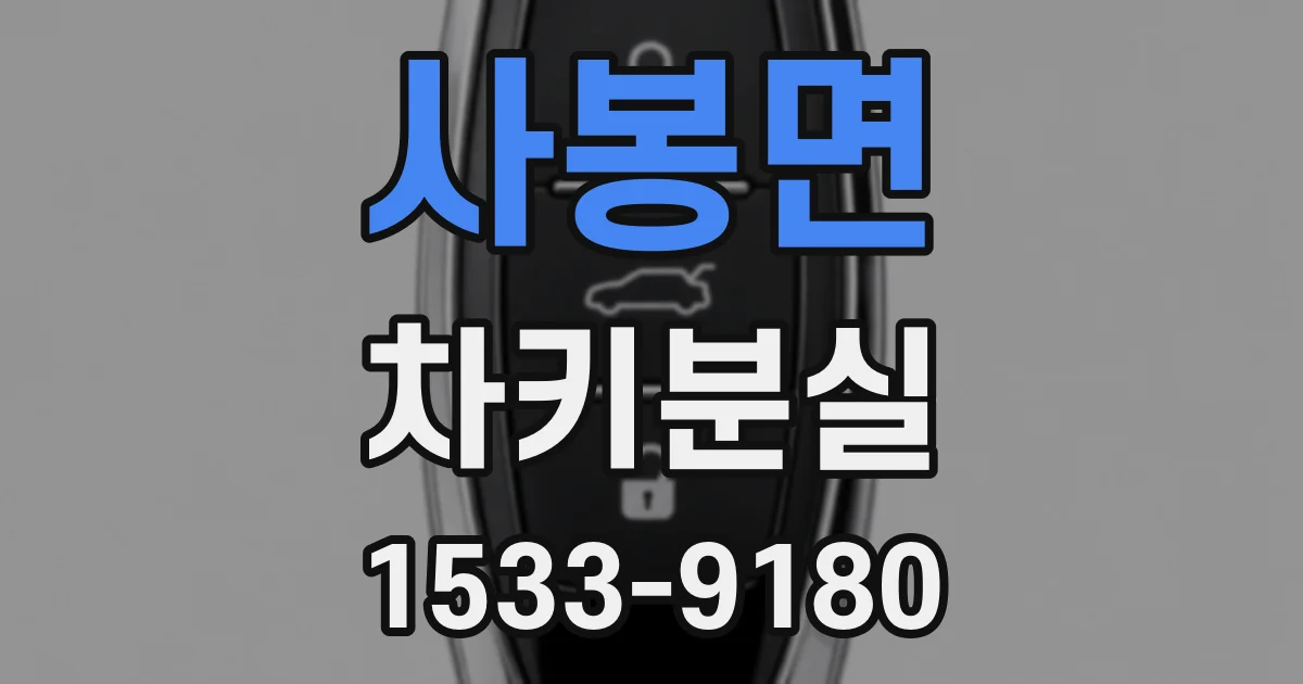 사봉면 차키분실