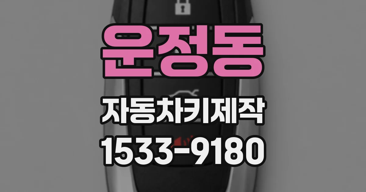 운정동 자동차키제작