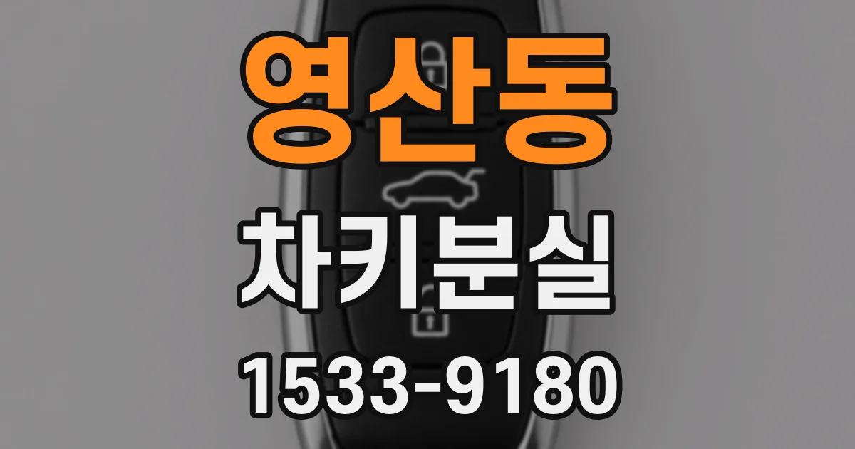 영산동 차키분실