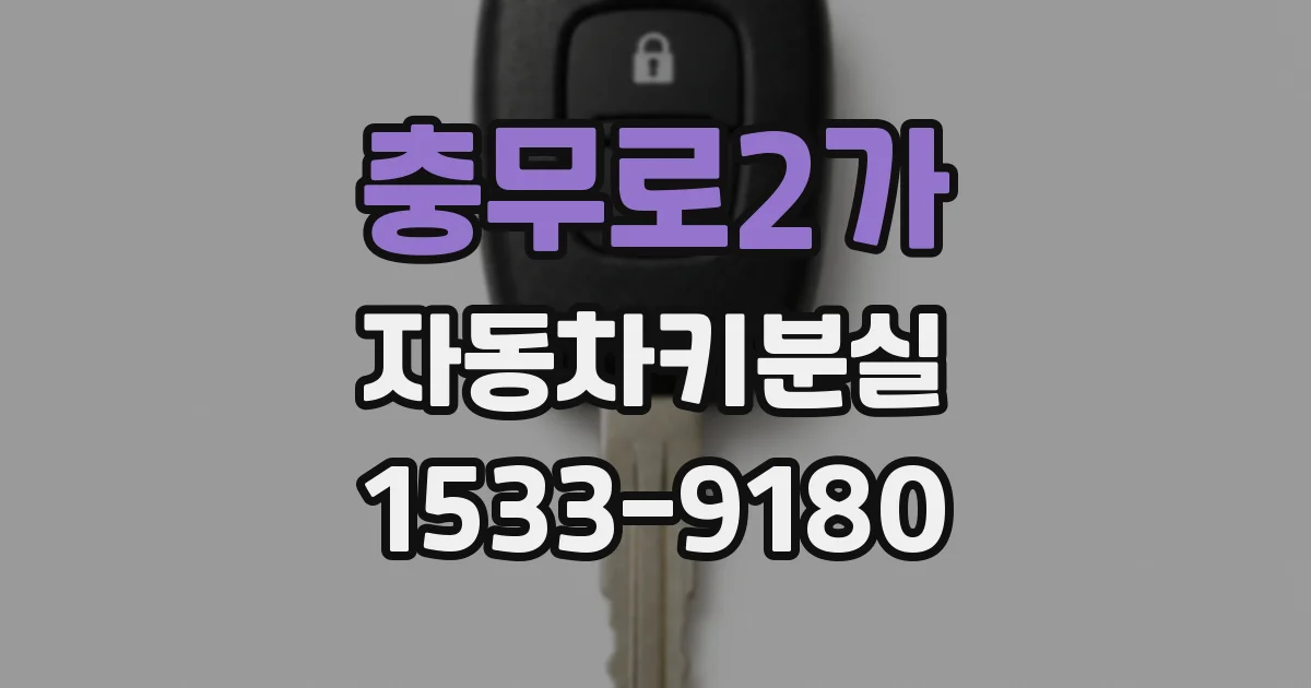 충무로2가 자동차키분실