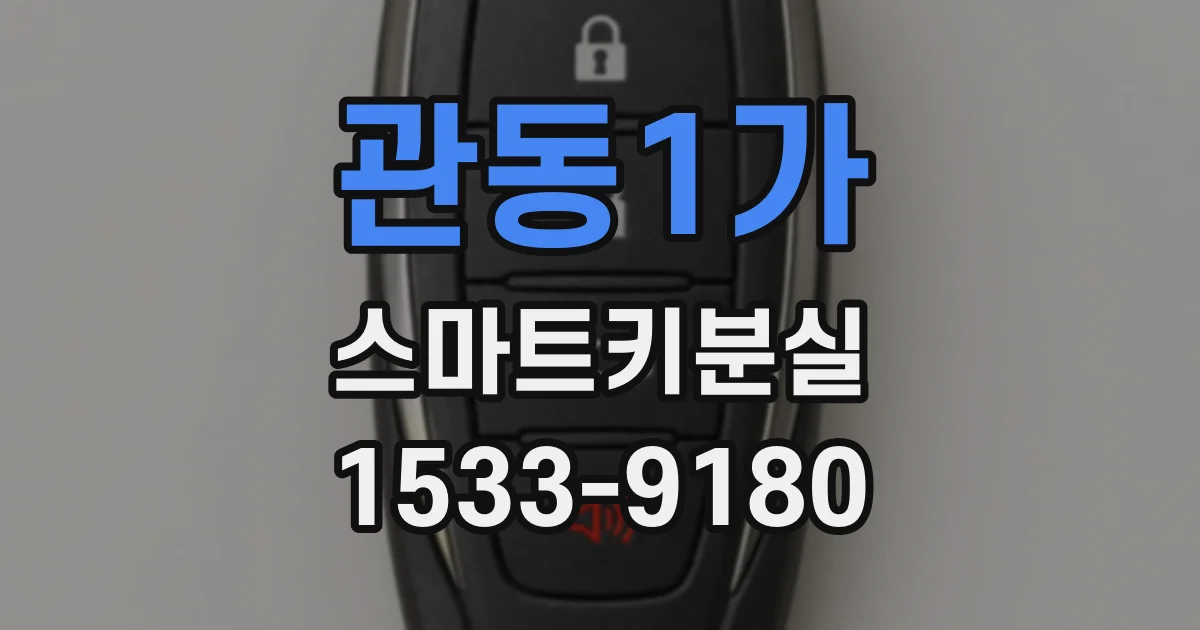 관동1가 스마트키분실