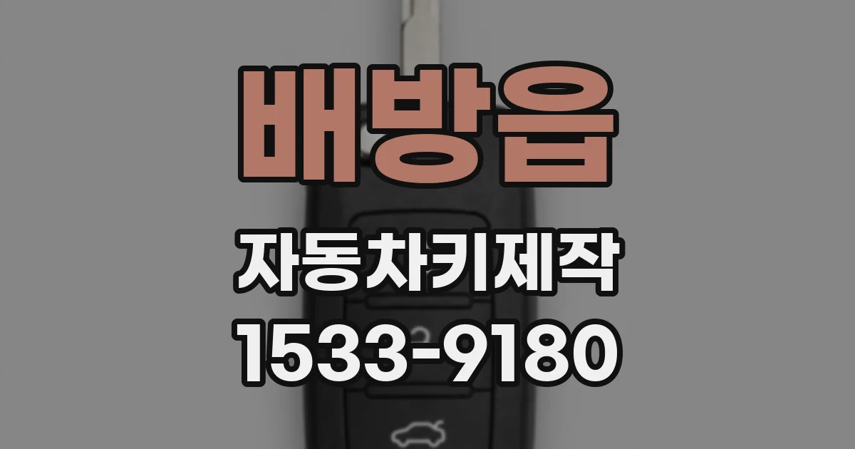 배방읍 자동차키제작