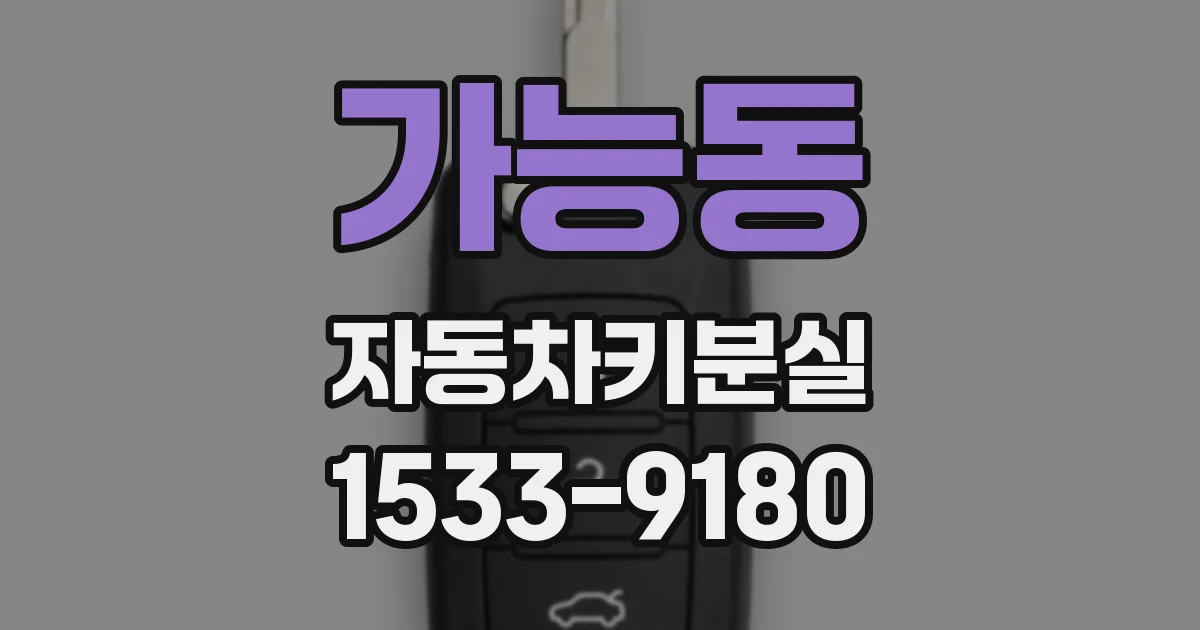 가능동 자동차키분실