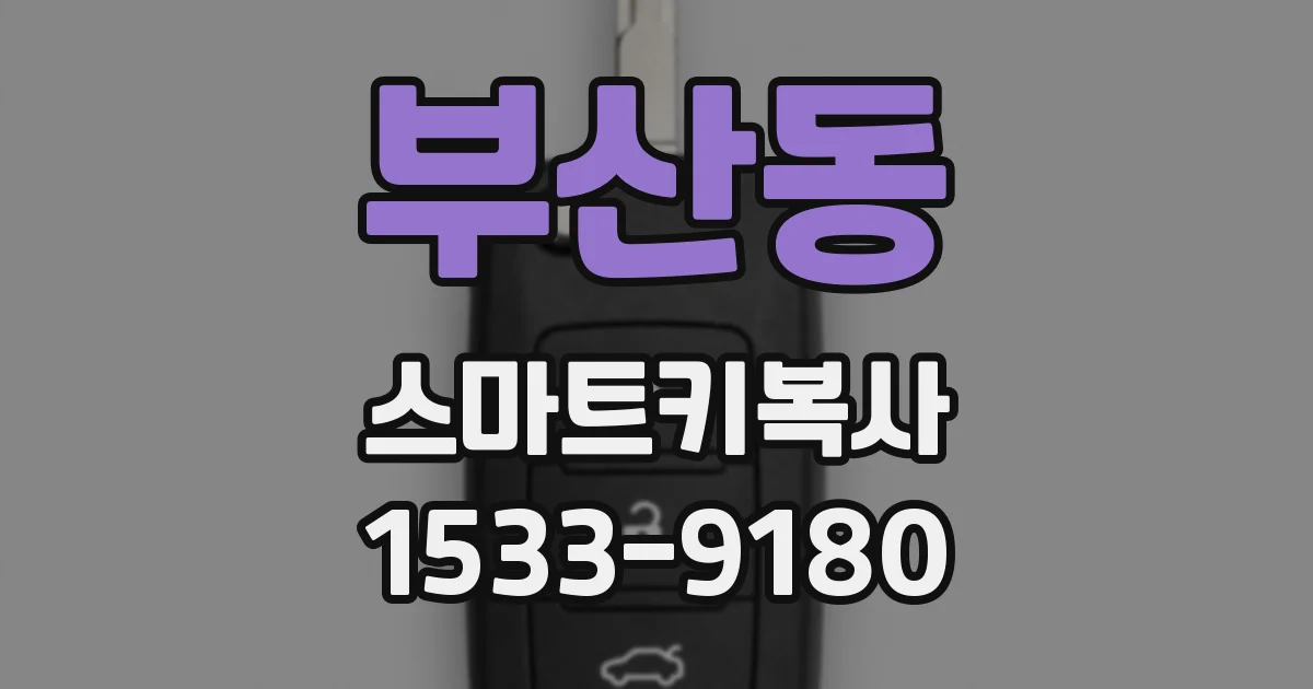 부산동 스마트키복사