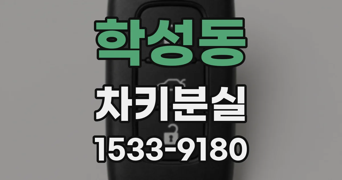 학성동 차키분실