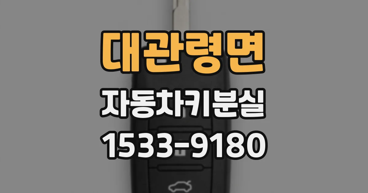 대관령면 자동차키분실