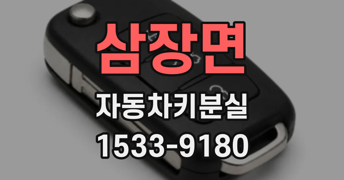 삼장면 자동차키분실
