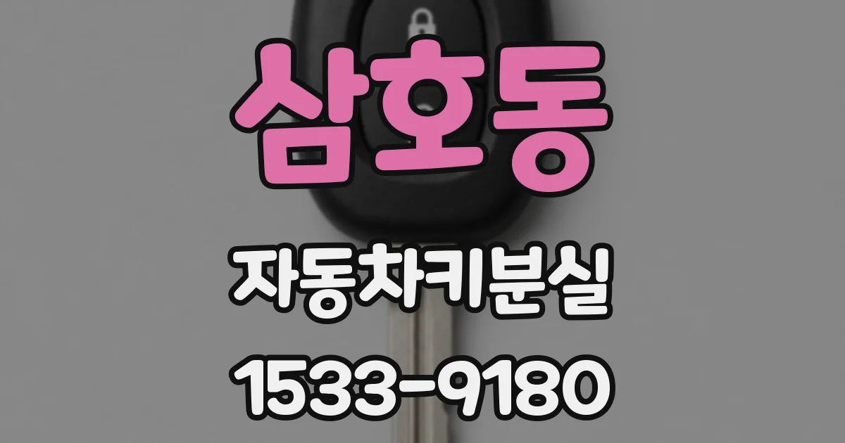삼호동 자동차키분실