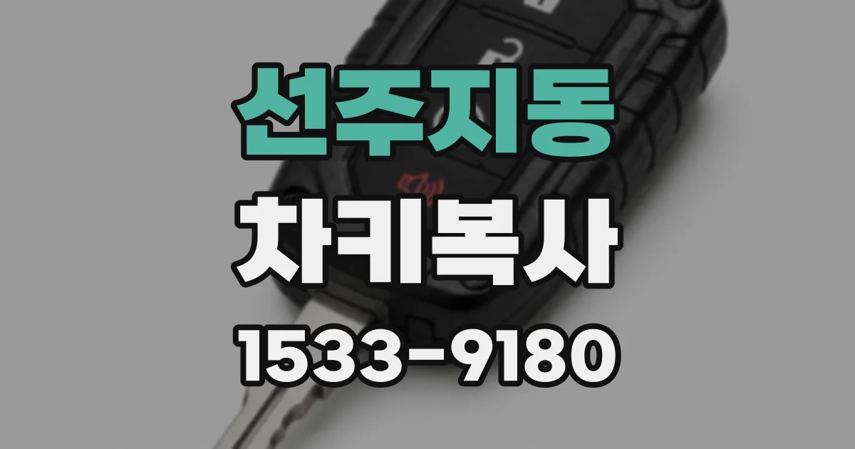 선주지동 차키복사