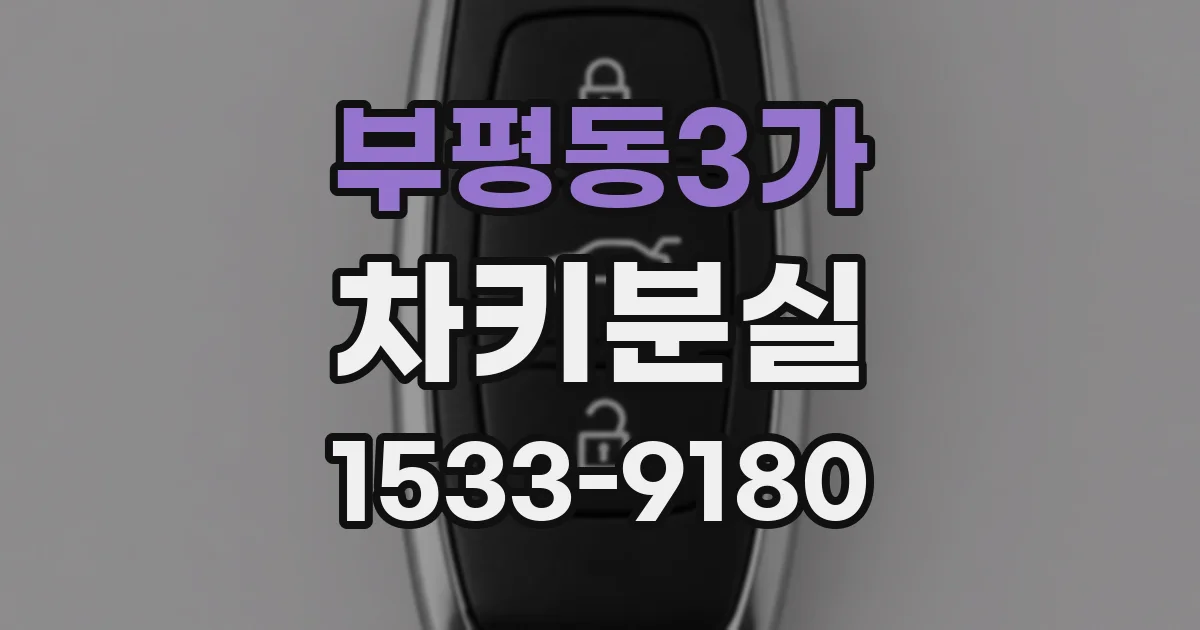 부평동3가 차키분실