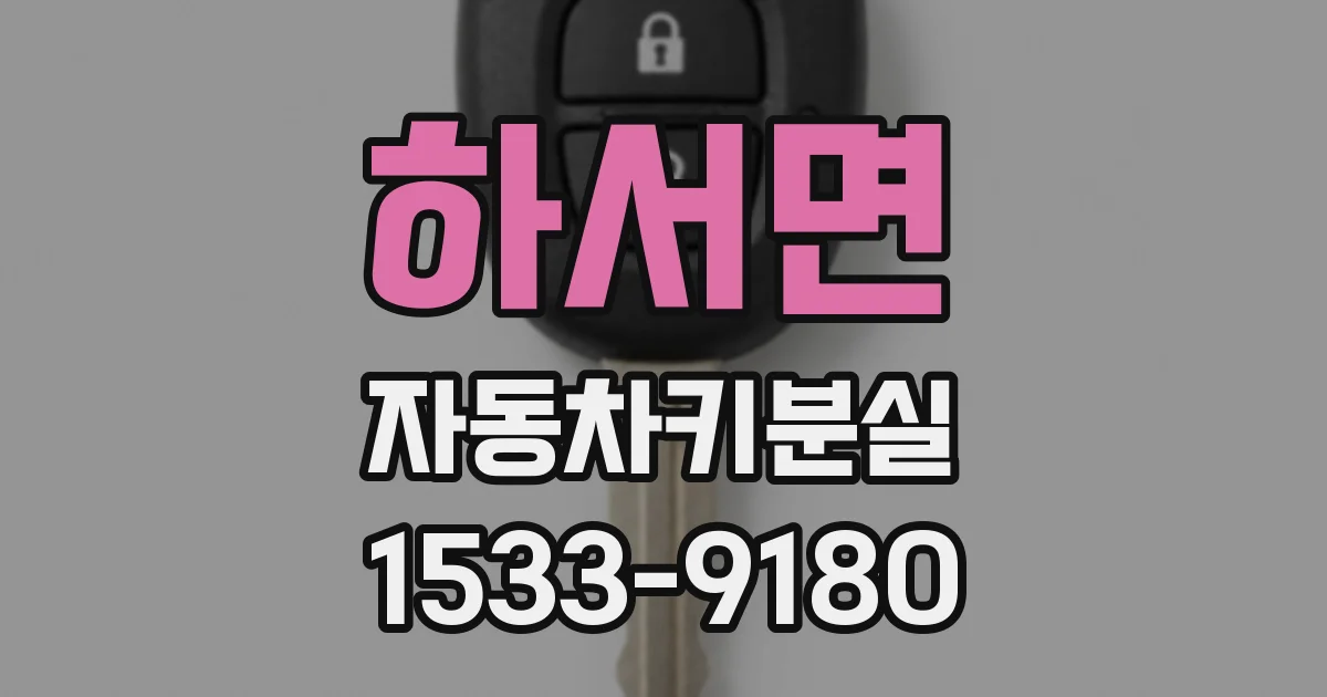 하서면 자동차키분실