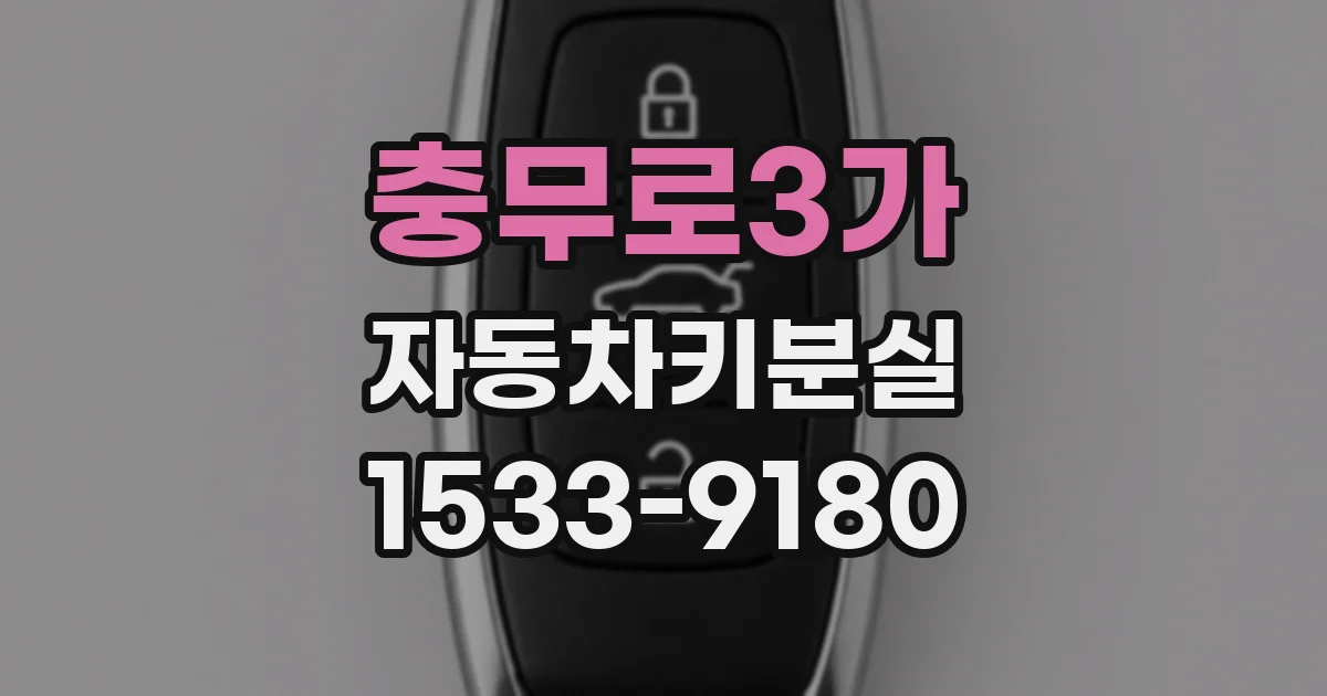 충무로3가 자동차키분실