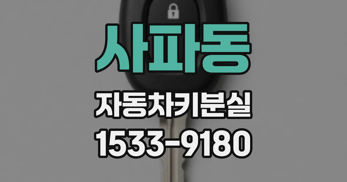 사파동 자동차키분실