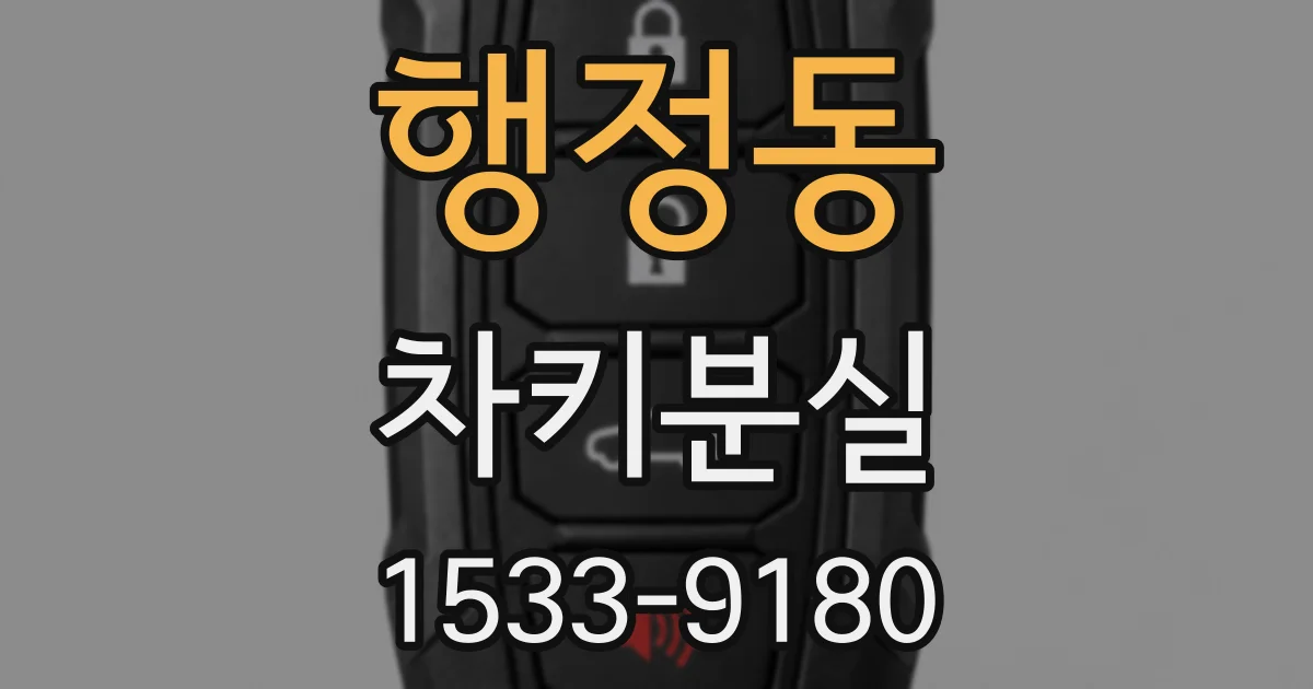 행정동 차키분실