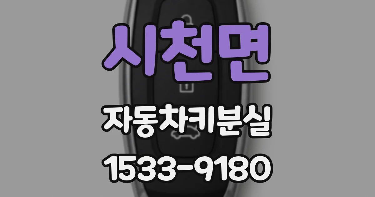 시천면 자동차키분실