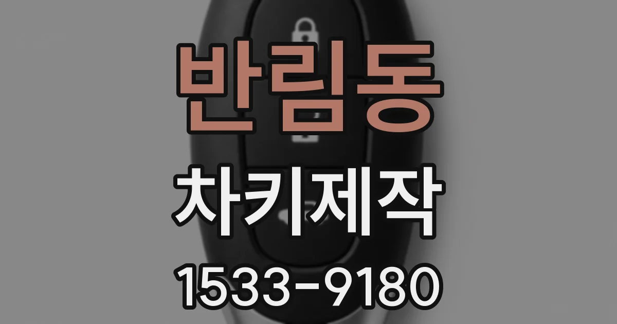 반림동 차키제작