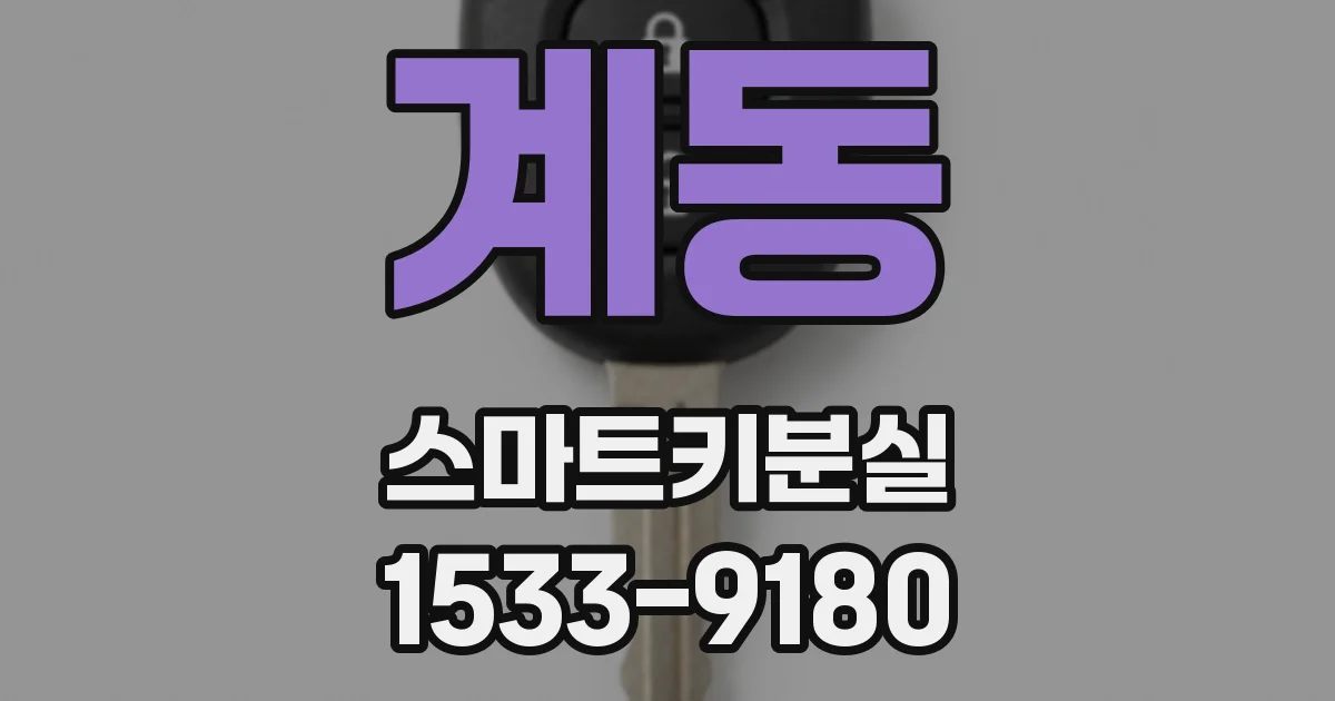 계동 스마트키분실