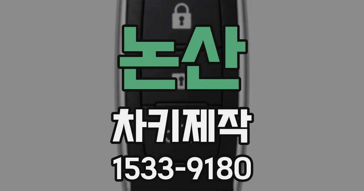 논산 차키제작