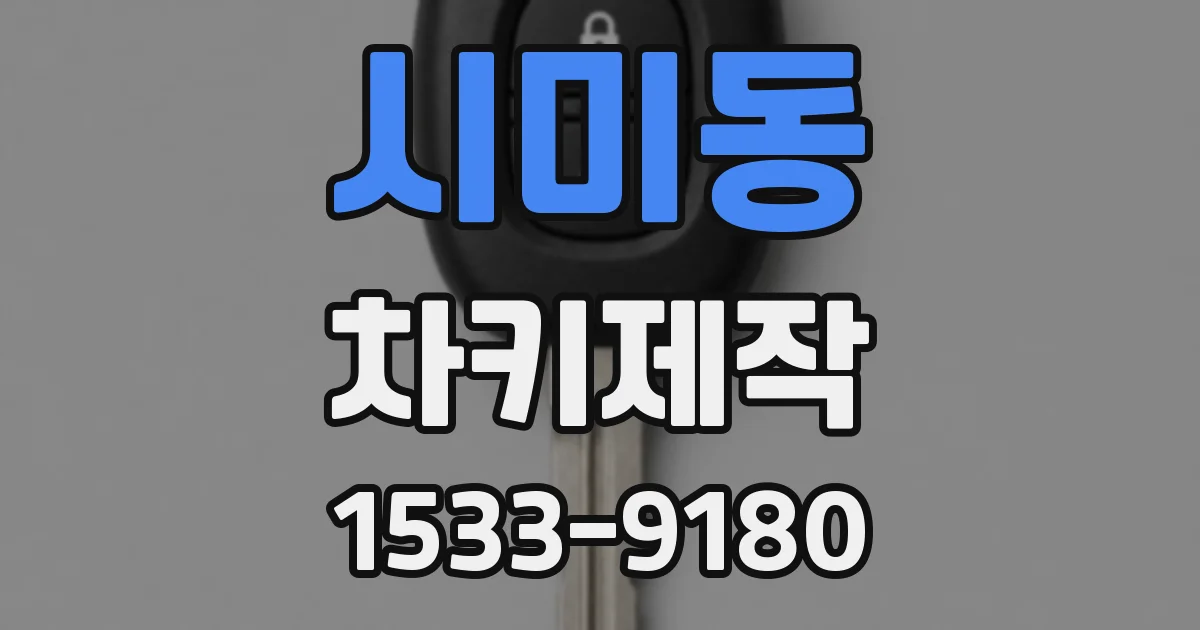 시미동 차키제작