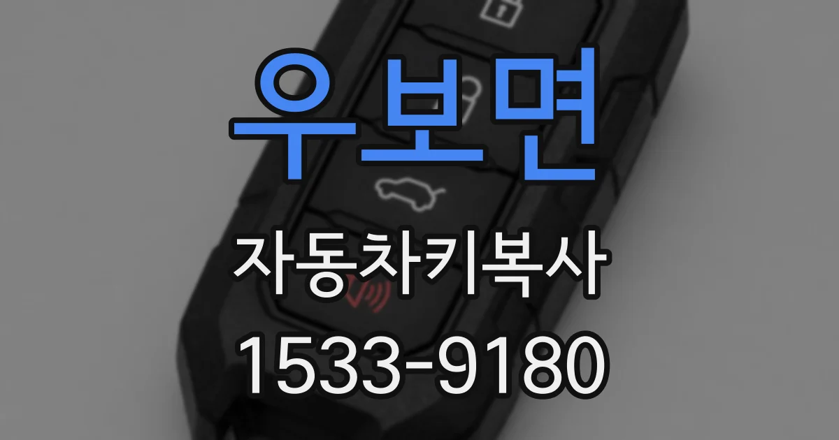 우보면 자동차키복사