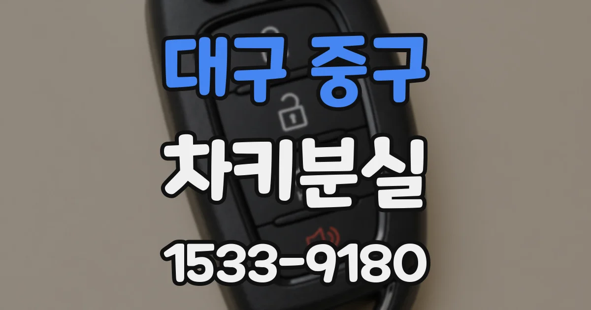 대구 중구 차키분실