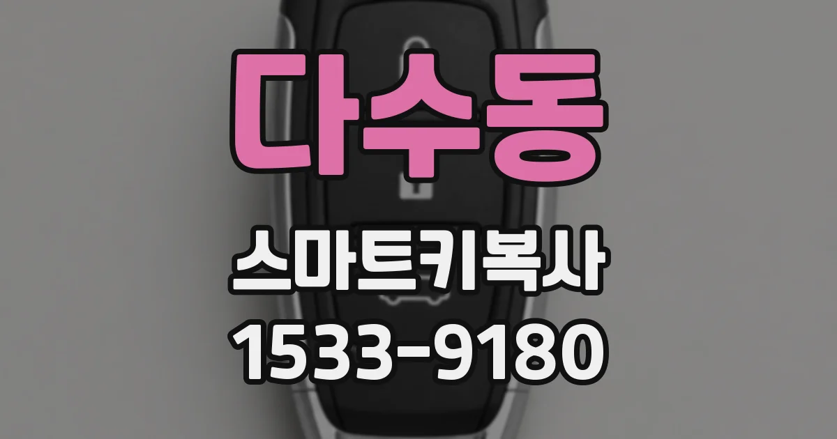 다수동 스마트키복사