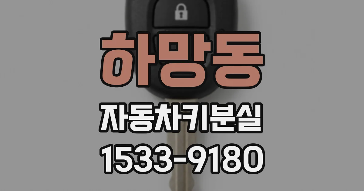 하망동 자동차키분실