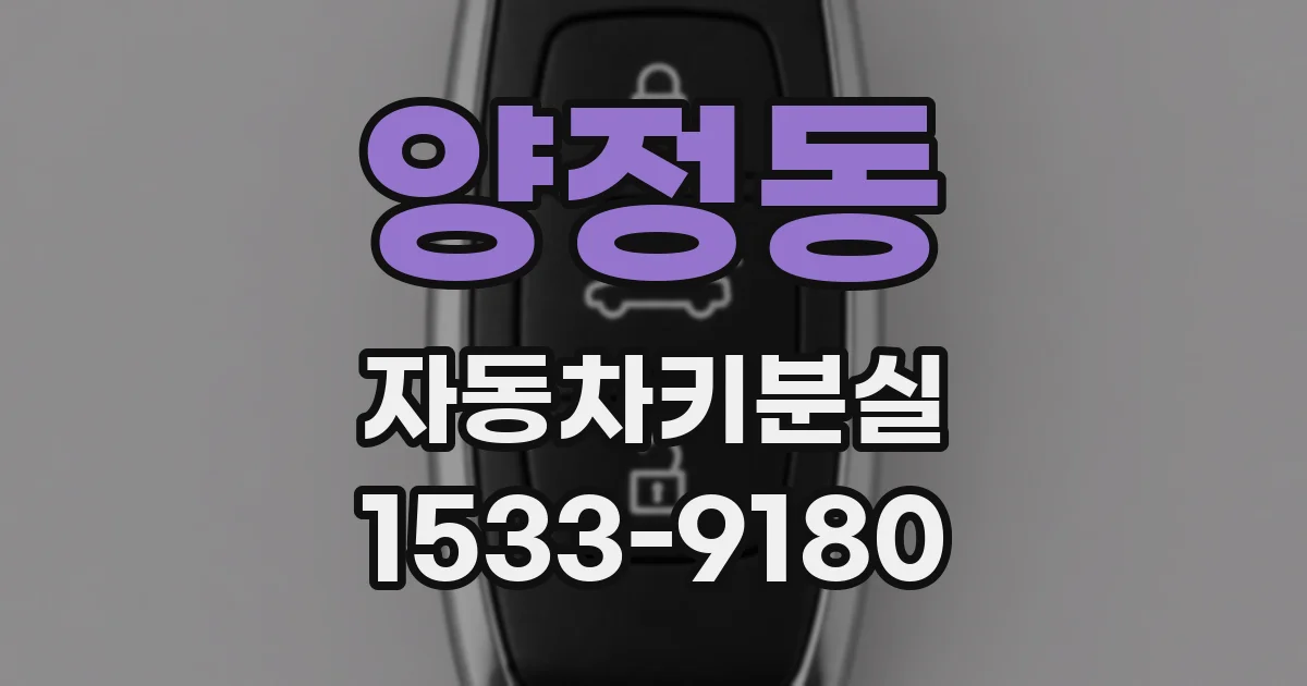 양정동 자동차키분실