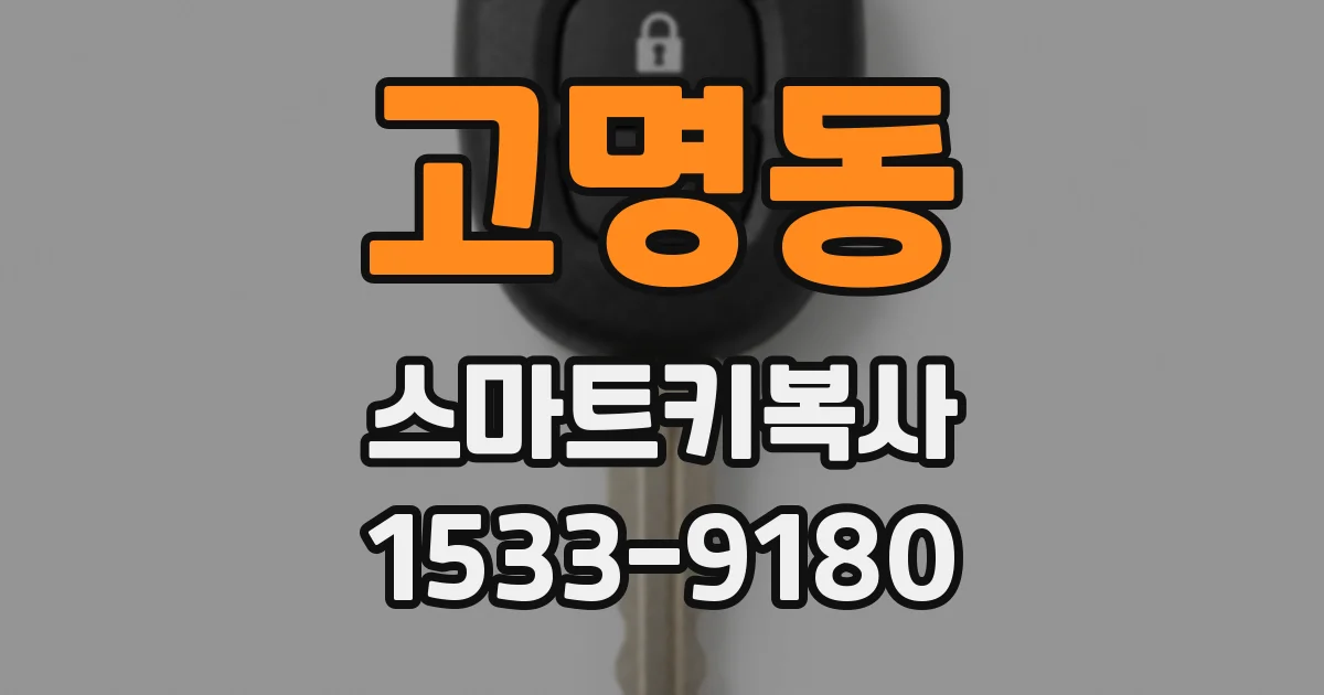 고명동 스마트키복사
