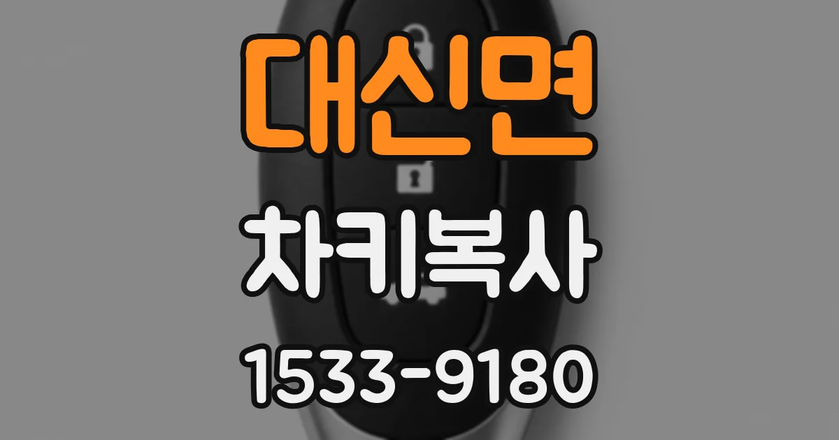 대신면 차키복사