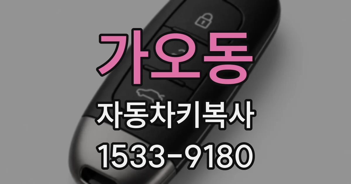 가오동 자동차키복사