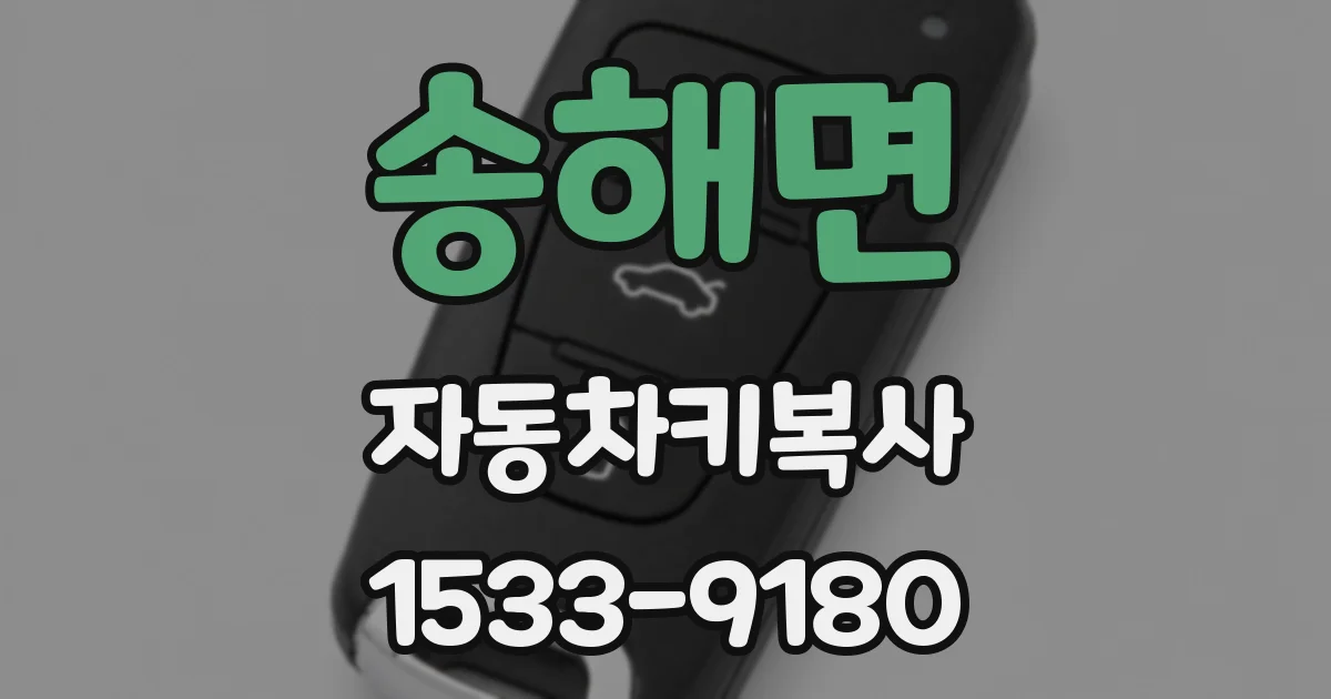 송해면 자동차키복사
