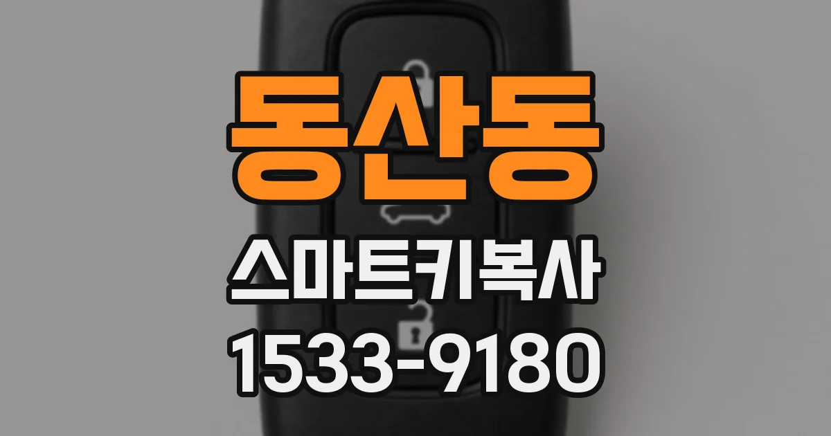 동산동 스마트키복사