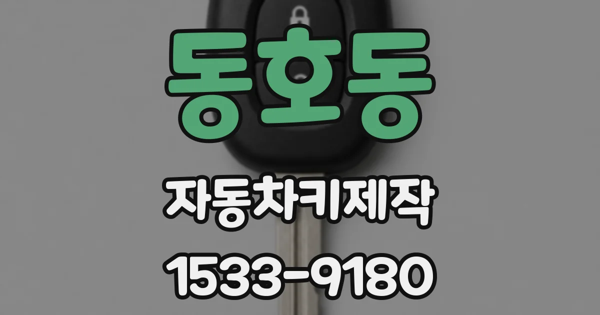 동호동 자동차키제작