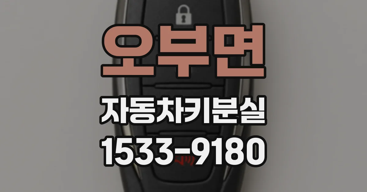 오부면 자동차키분실