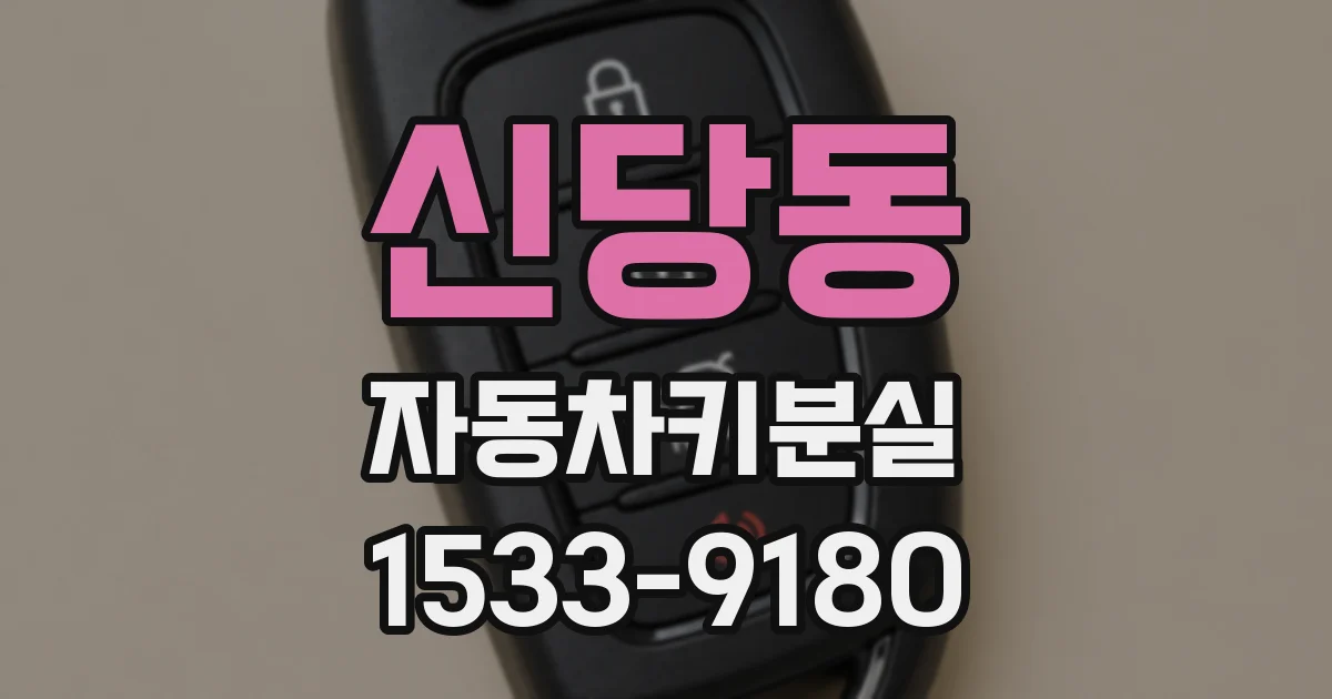 신당동 자동차키분실