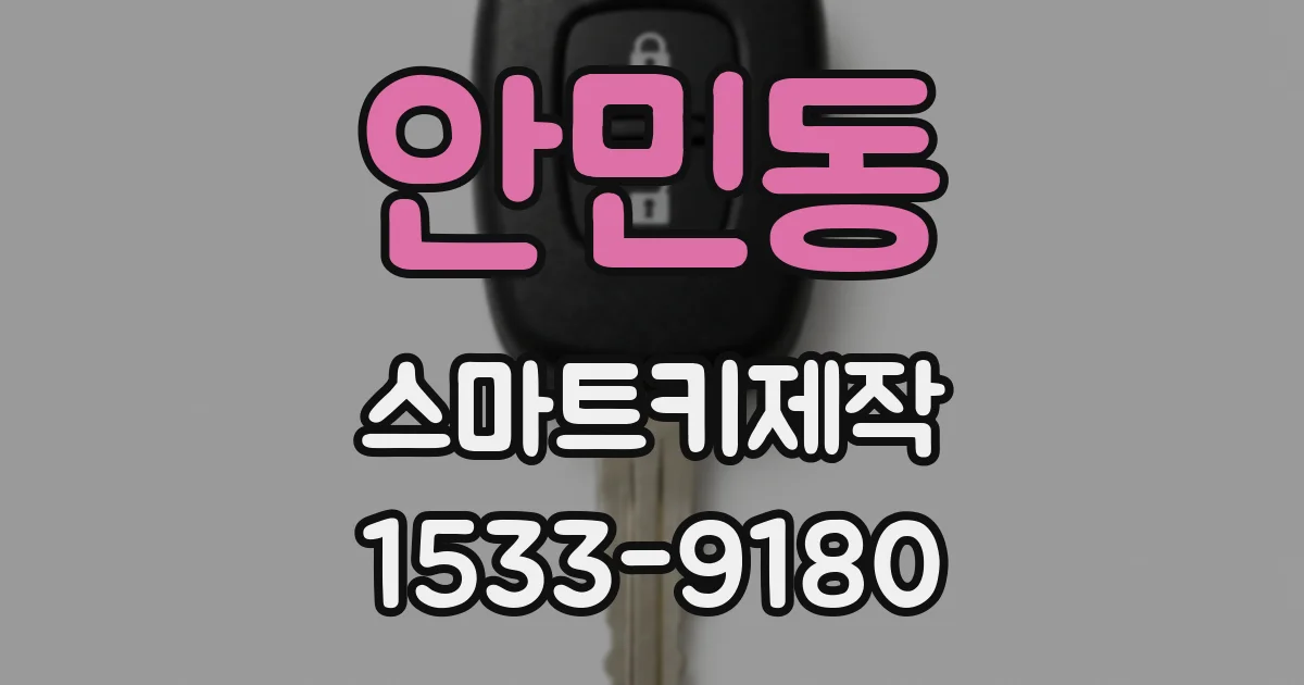 안민동 스마트키제작