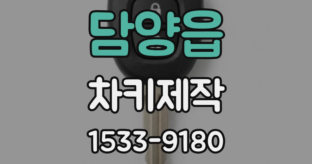담양읍 차키제작