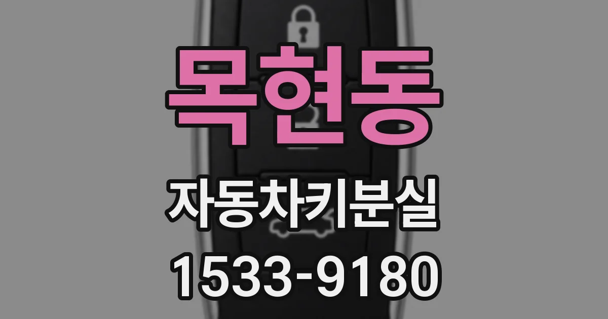 목현동 자동차키분실