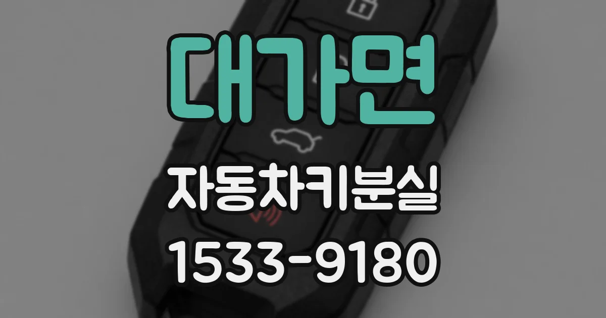 대가면 자동차키분실