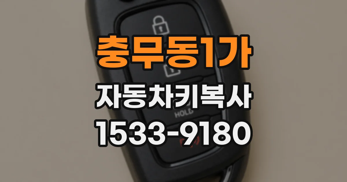 충무동1가 자동차키복사