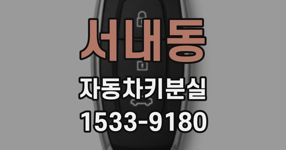서내동 자동차키분실