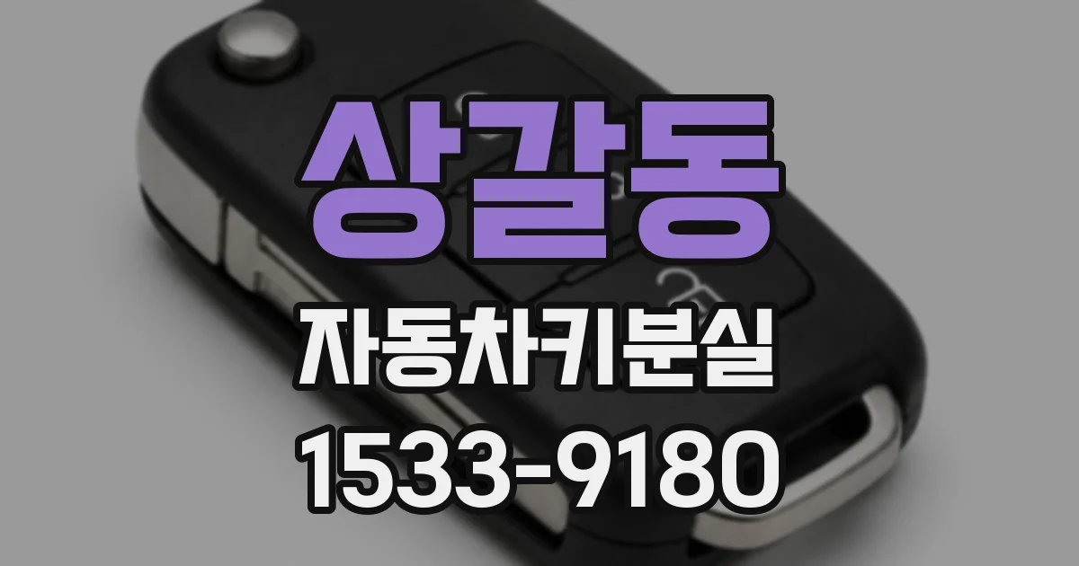 상갈동 자동차키분실