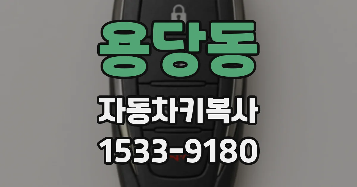 용당동 자동차키복사