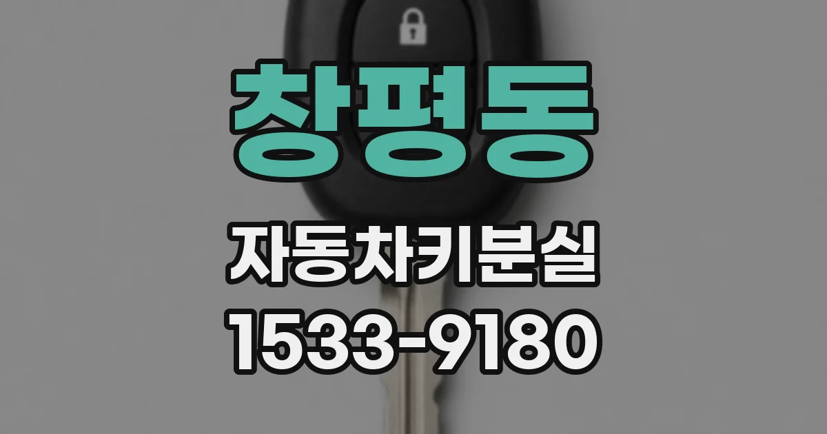 창평동 자동차키분실