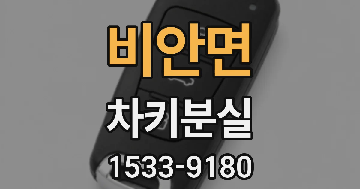 비안면 차키분실