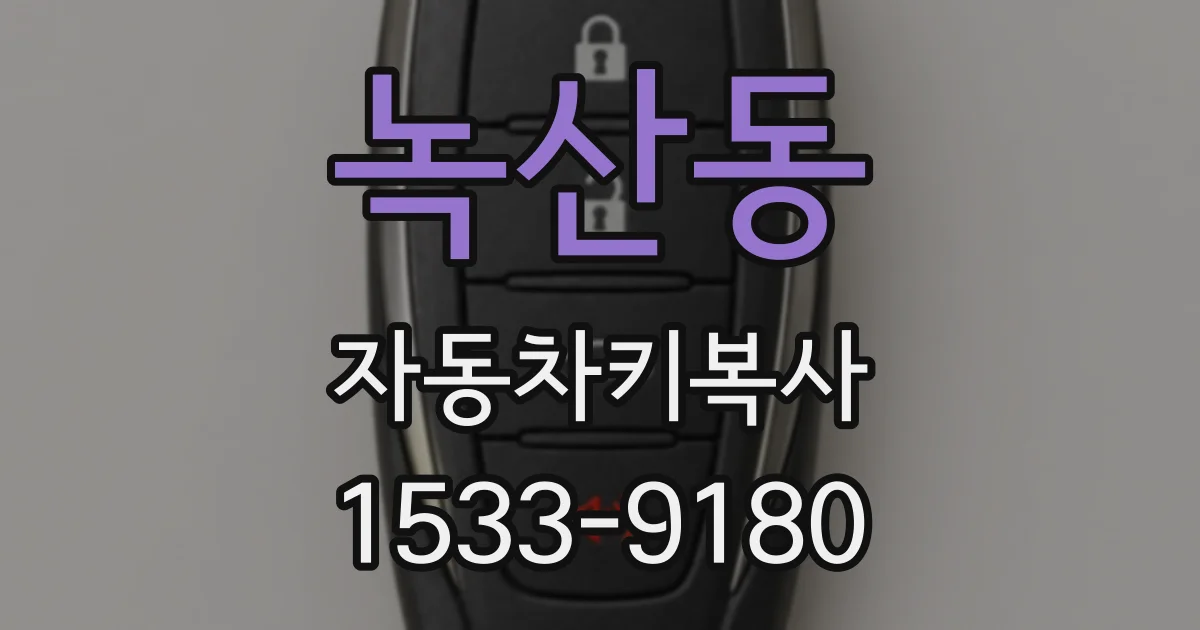 녹산동 자동차키복사